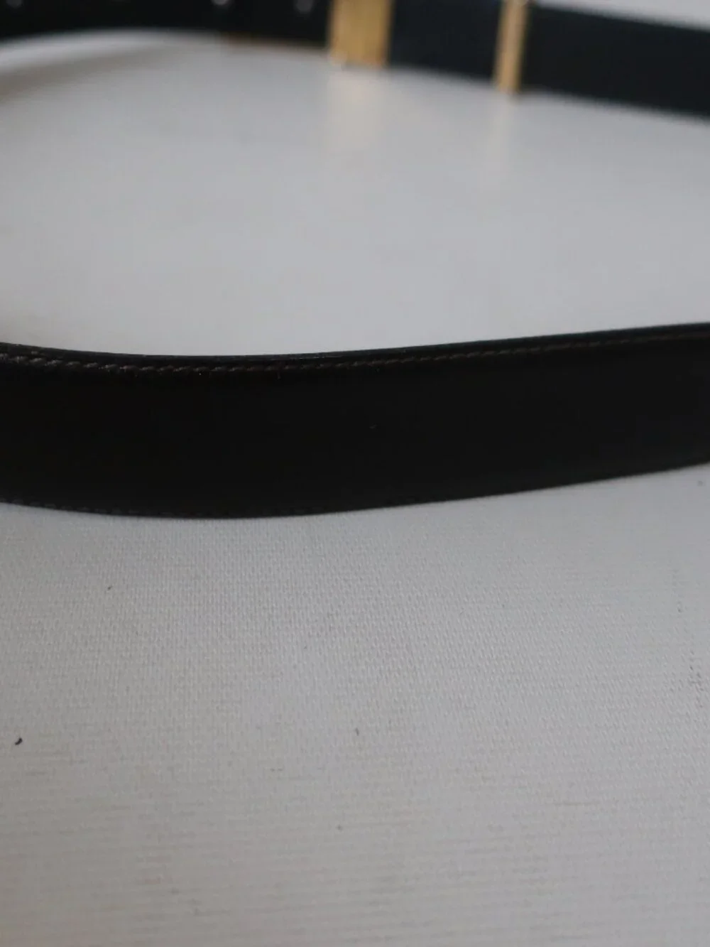 Mens Gucci Vintage Brown Leather Belt W/Gold Hardware L